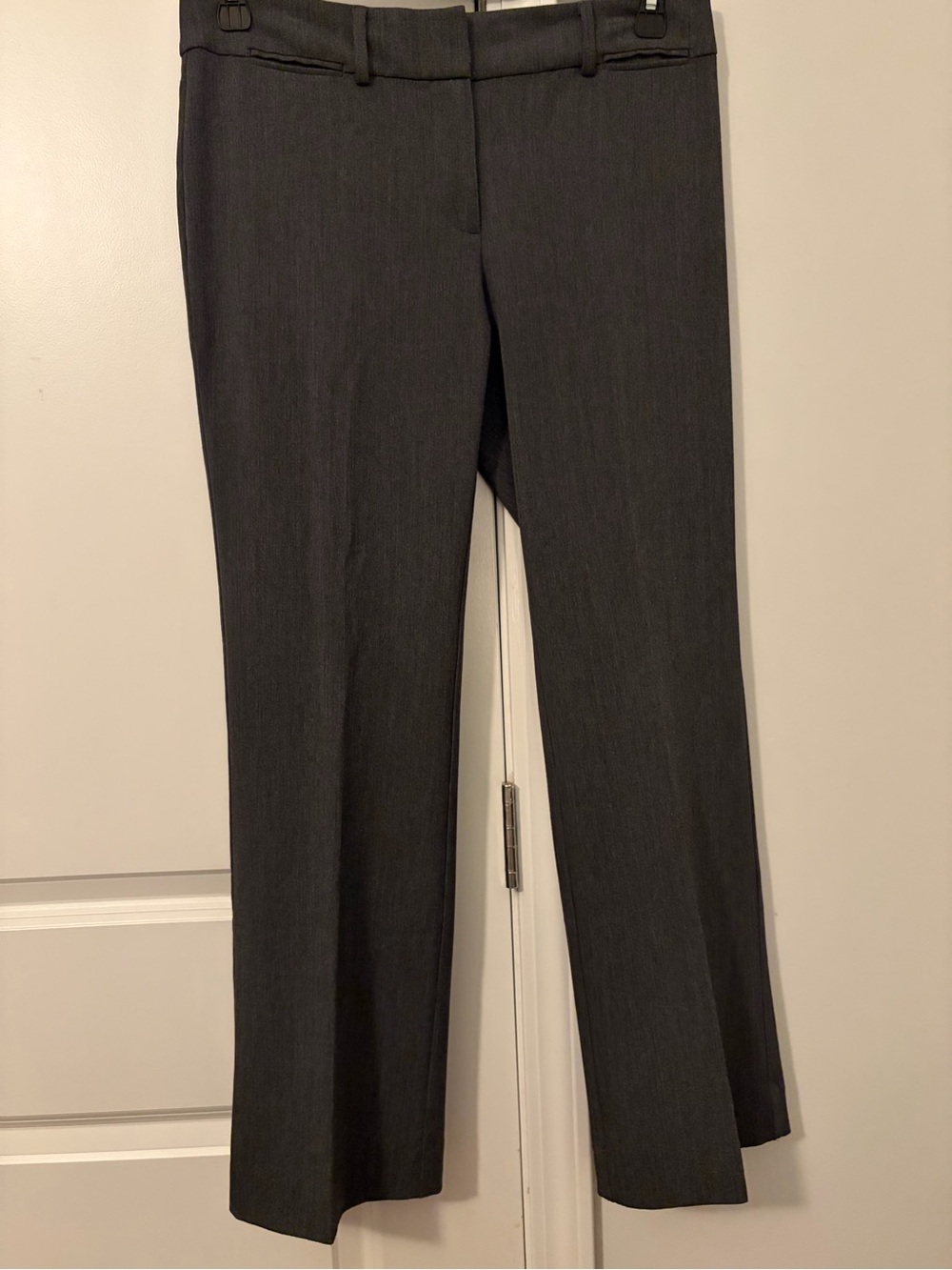 LOFT Dark Charcoal Straight-Leg Dress Pants